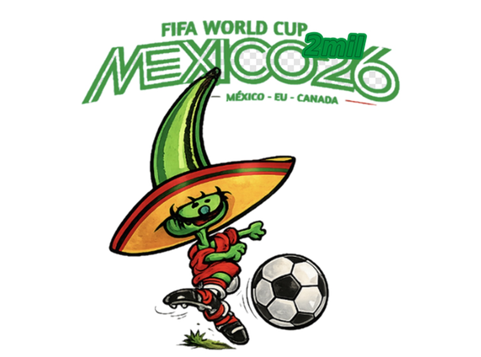 Estampado mexicano con sombrero y balón